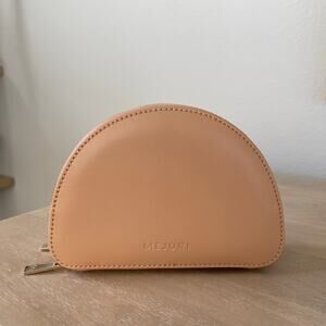 Mejuri Tan Leather Half Moon Multi Case Jewelry